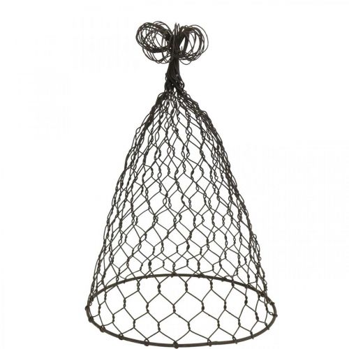 Article Capot fil, cloche décorative, treillage en métal Marron H25cm Ø16cm