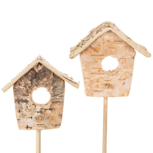 Nichoir décoratif, bouleau, 5 cm, tuteurs pour fleurs, 4 pièces acheter | Floristik24.be