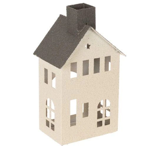 Maison décorative en métal avec cheminée et fenêtre, 24 cm acheter | Floristik24.be