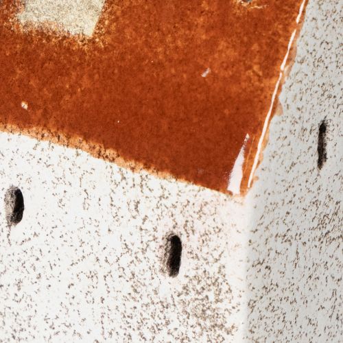 Maison décorative en céramique avec cheminée, photophore pour bougie chauffe-plat, automne et hiver, 13 cm, lot de 2. | Floristik24.be