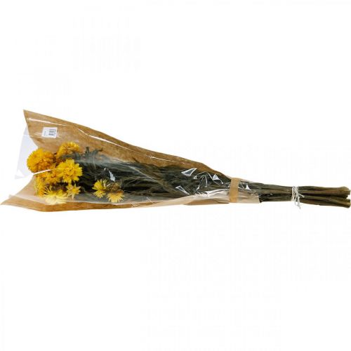 Article Bouquet décoratif de fleurs séchées jaunes Strawflower 75g