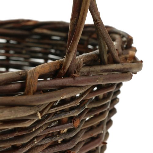 Panier à anses ovale en osier 28 x 20 cm | Floristik24.be