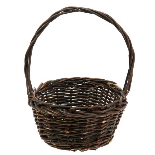 Panier à anses ovale en osier 28 x 20 cm | Floristik24.be