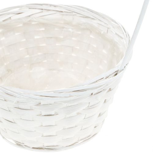 Floristik24 Panier à litière avec poignée blanc 34cm 3pcs