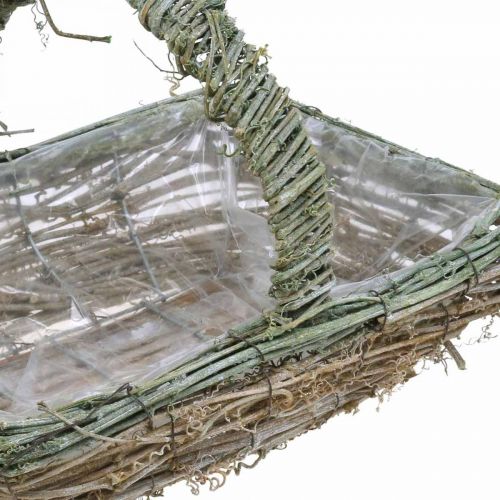 Floristik24 Panier à planter, panier de fleurs, brindilles de vigne Shabby-Chic L42cm / 34cm / 28cm lot de 3