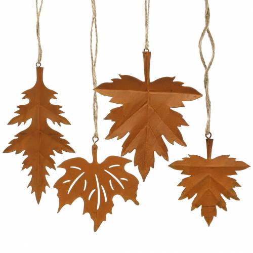 Floristik24 Feuilles d'automne patine à accrocher 13cm 4pcs