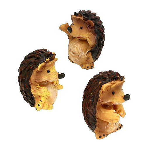 Floristik24 Hérisson décoration automne mix 6cm marron 6pcs
