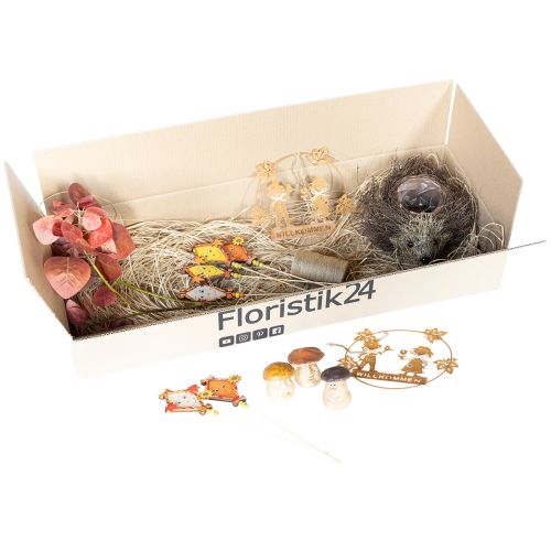 Article Coffret de décoration d&#39;automne Hérisson Champignons Dragon – Achetez un coffret de décoration pas cher