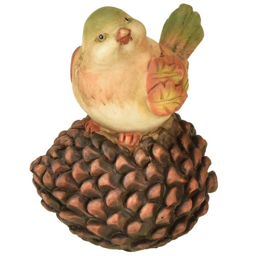 Floristik24 Décoration d&#39;automne décoration d&#39;oiseau cône figurine d&#39;oiseau automne H19cm