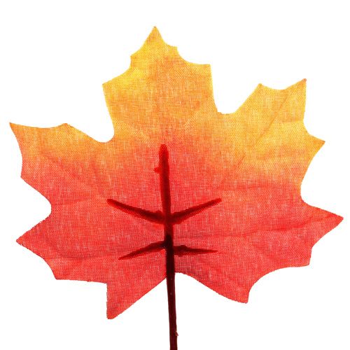 Article Décoration d automne Maple Leaf orange-rouge 13cm 12pcs