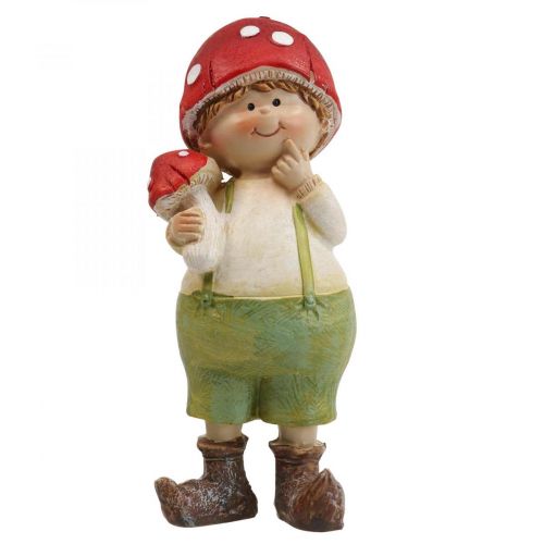 Floristik24 Figurines décoratives pour enfants d'automne garçon et fille champignon enfants 2pcs