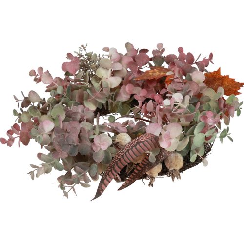 Couronne de porte eucalyptus couronne d&#39;eucalyptus artificielle automne Ø35cm
