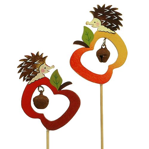 Floristik24 Bâtons d&#39;automne hérisson avec pomme 7cm 12pcs