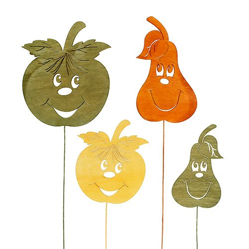 Floristik24 Plug d&#39;automne pomme, poire mixte cul. L33cm 12pcs