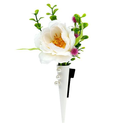 Pin&#39;s pour hommes avec aimant Blanc, mat