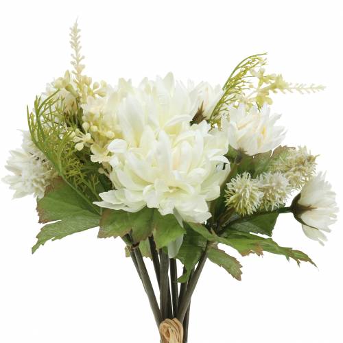 Floristik24 Chrysanthème Bouquet Mix Blanc 35cm