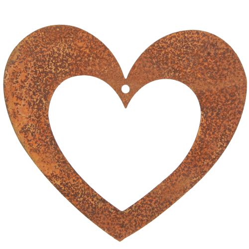 Coeur décoration rouille coeur métal patiné 15cm 6 pcs