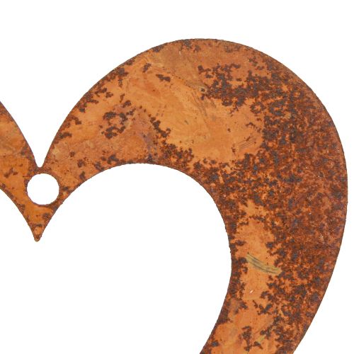 Floristik24 Coeur décoratif rouille décoration de jardin coeur en métal 10cm 12 pcs