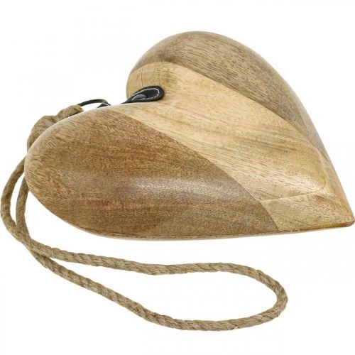 Article Coeur en bois, coeur décoratif à suspendre, décoration coeur H19cm