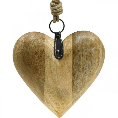 Floristik24 Coeur en bois, coeur décoratif à suspendre, décoration coeur H19cm