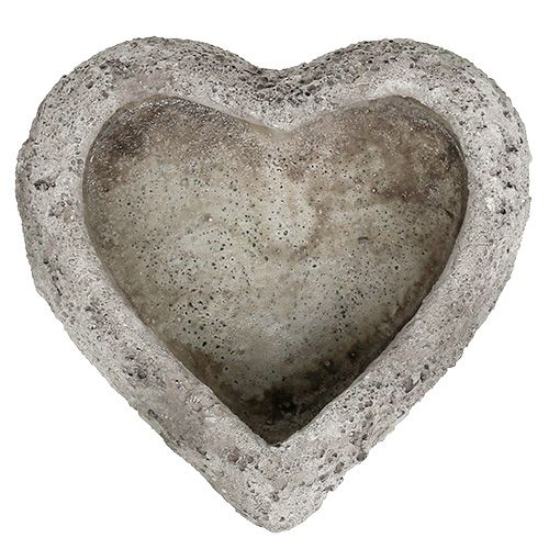 Floristik24 Cœur pour plantes 24 x 25 cm gris