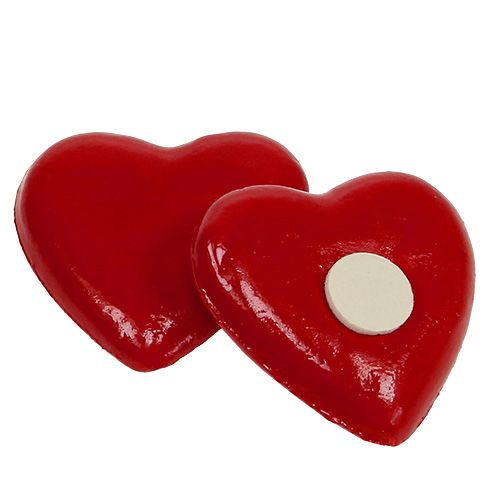 Floristik24 Cœur autocollant 3,5cm Rouge 24P