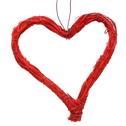 Floristik24 Cœur creux rouge 10 cm 12 p.