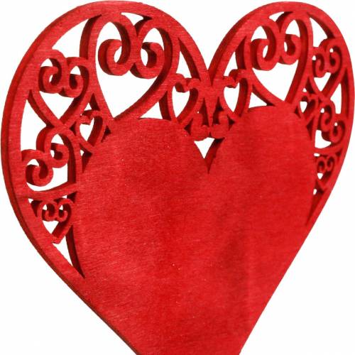 Coeur sur le bâton, coeur plug décoratif, décoration de mariage, Saint Valentin, décoration coeur 16pcs