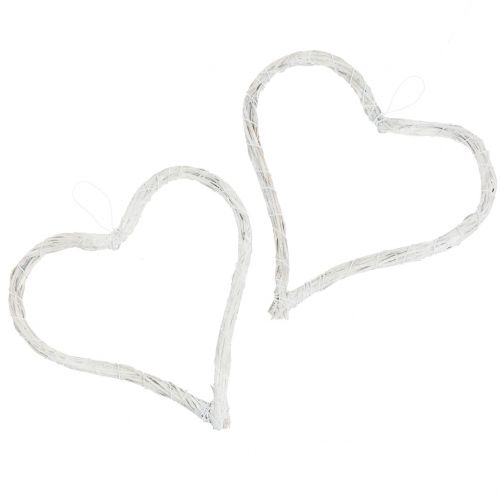 Cœur creux blanc 15 cm 8 p. | Floristik24.be