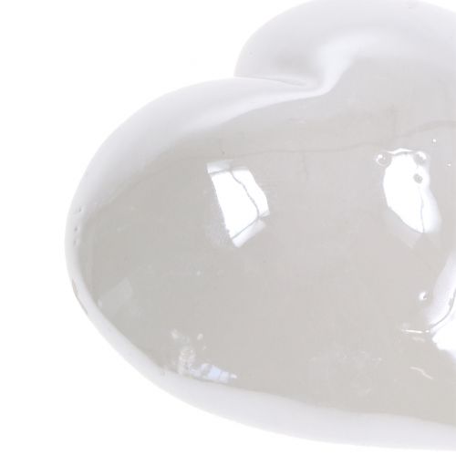 Floristik24 Coeur nacre blanche 7cm 4pcs