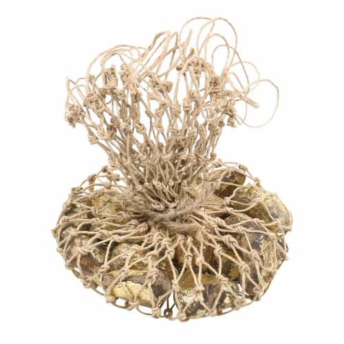 Floristik24 Coeurs en bois de manguier naturel, doré, argenté 3,5-4,2 cm × 3,6-4,5 cm 18 pcs