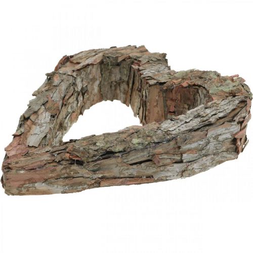 Article Déco coeur écorce de pin ouverte décoration automne décoration tombe 30×24cm