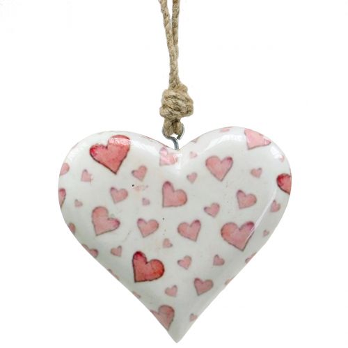 Floristik24 Suspension déco coeur céramique 11cm x 10cm