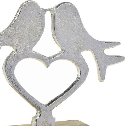 Article Décoration coeur à placer avec oiseau décoration mariage 16,5cm × 19,5cm