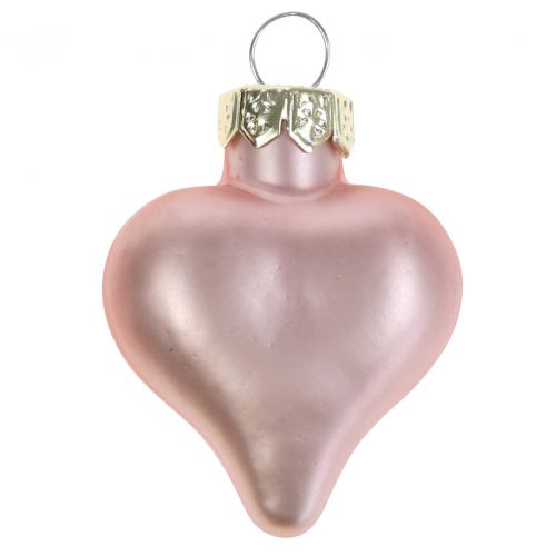 Article Décoration d&#39;arbre coeur rose en verre 3cm 20 pcs