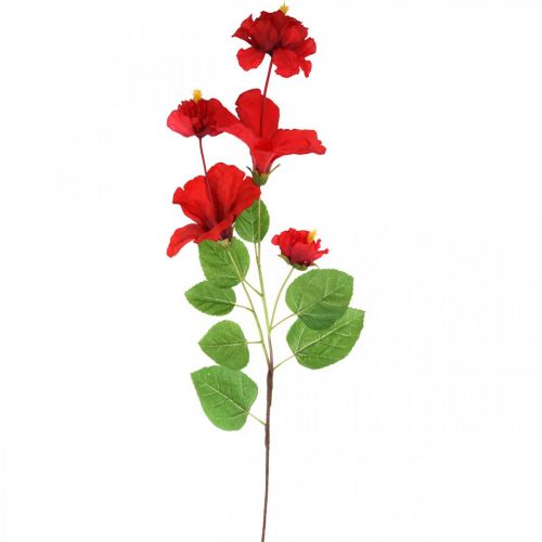 Floristik24 Fleur artificielle branche d'hibiscus branche déco rouge hibiscus H107cm