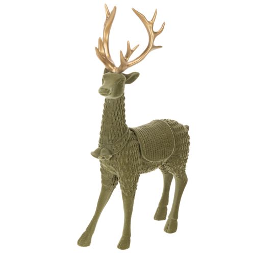 Figurine décorative de cerf debout, floquée avec des bois, 31 cm acheter | Floristik24.be