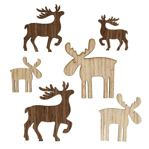 Mélange de rennes à parsemer marron, naturel 3cm – 5cm 72 pcs