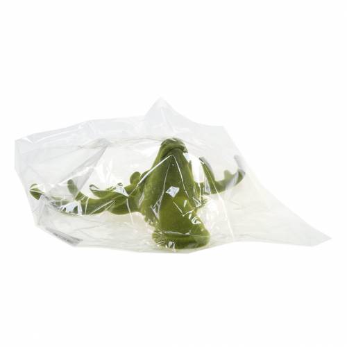 Floristik24 Tête de cerf déco floquée vert mousse 30cm x 23cm