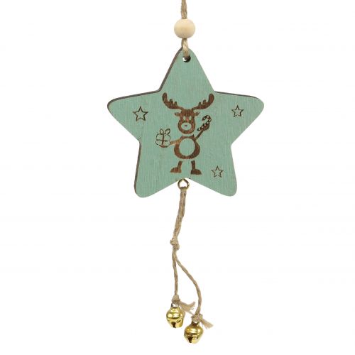 Floristik24 Cintre étoile menthe 7cm L20cm 12pcs