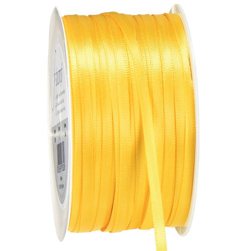 Article Ruban cadeau de haute qualité, ruban de satin jaune 3 mm × 50 m