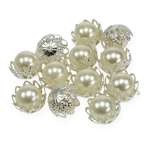 Floristik24 Perles de décoration de mariage crème Ø13mm 48 pcs