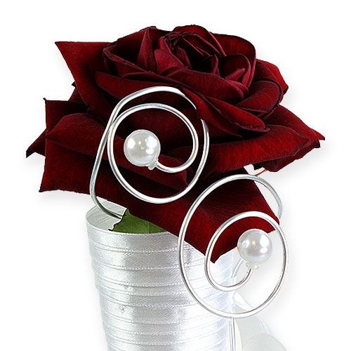 Floristik24 Flûte satinée blanche 40 cm 3 p.