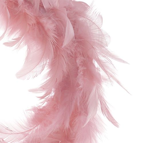 Floristik24 Couronne de plumes spécial mariage rose Ø 20 cm 3 p.