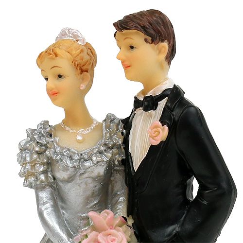 Floristik24 Couple de mariés pour noces d'argent 14cm