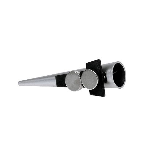 Article Épingle de mariage avec aimant, argent mat 7cm