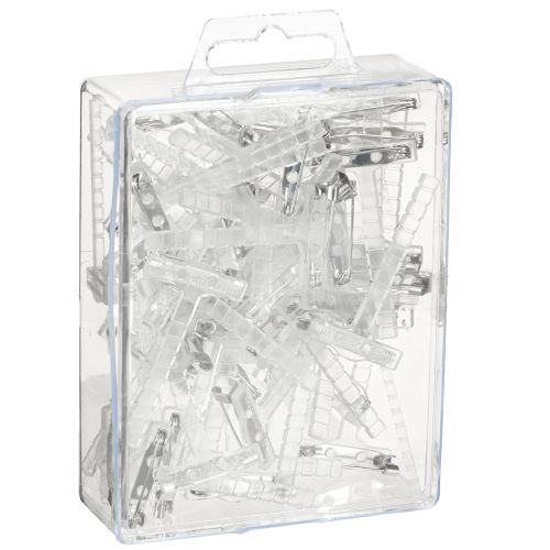 Article Épingles de mariage transparentes/argentées 5 cm 50 pièces