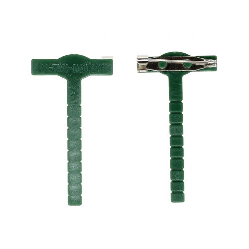 Epingle de mariage vert, argent 2,6cm x 5cm 50 pcs
