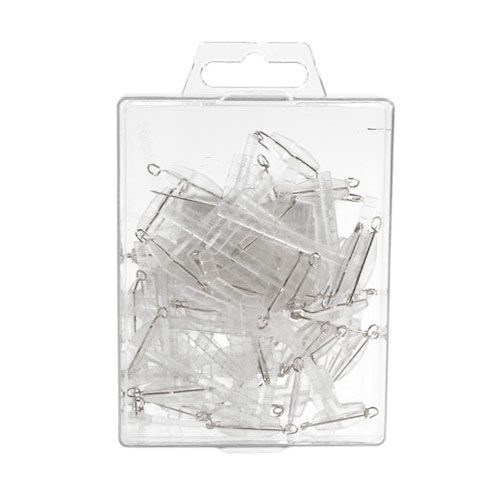 Article Épingle de mariage transparente/argentée 5cm 50p