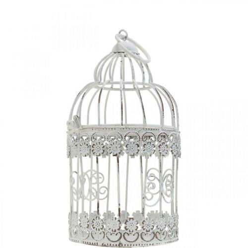 Floristik24 Décor de mariage Décor de printemps Cage à oiseaux Décor en métal Cage à oiseaux 23cm